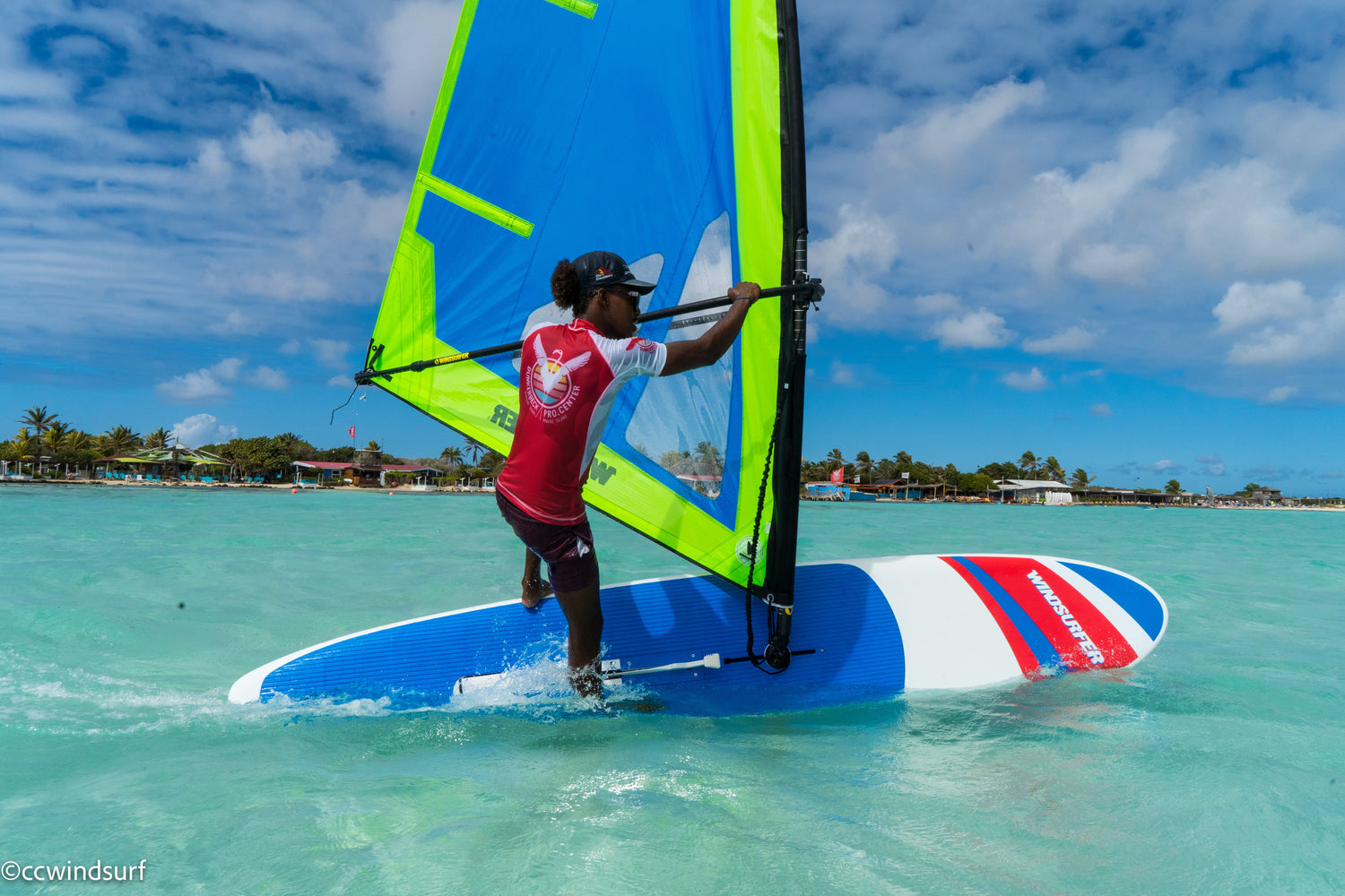 Exocet windsurfer-lt-sails action