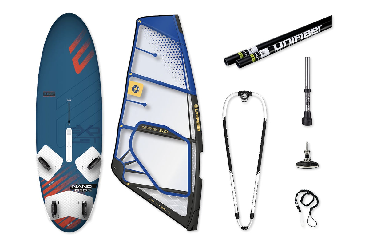 Nano V3 AST 155D & Maverick II 5.8 Rig Windsurf Pack Unifiber X Exocet