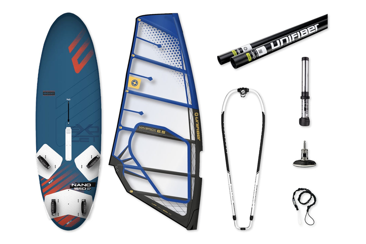 Nano V3 AST 155D & Maverick II 7.3 Rig Windsurf Pack Unifiber X Exocet