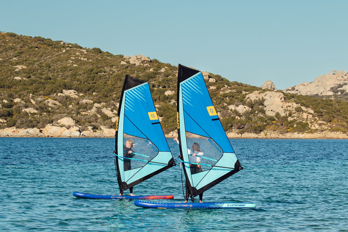 Oxygen iWindSup SL 10'7" & Glide 5.5 Rig + Paddle + Leash Windsup Pack Unifiber