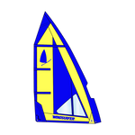 Windsurfer LT Sail — sail 5 7 blue yellow