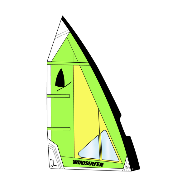 Windsurfer LT Sail — sail 5 7 green yellow