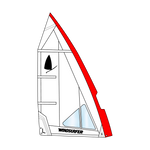 Windsurfer LT Sail — sail 5 7 white
