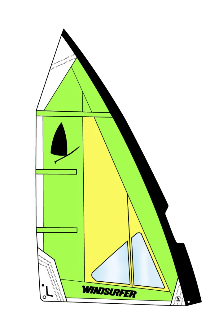 Windsurfer Sail 5,7 by Exocet Green Yellow