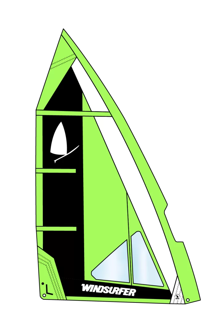Windsurfer Sail 5,7 Black Green