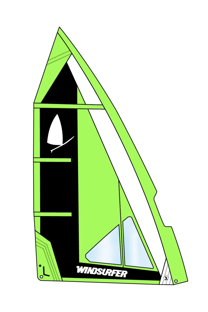 Windsurfer Sail 5,7 by Exocet Black Green